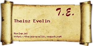 Theisz Evelin névjegykártya